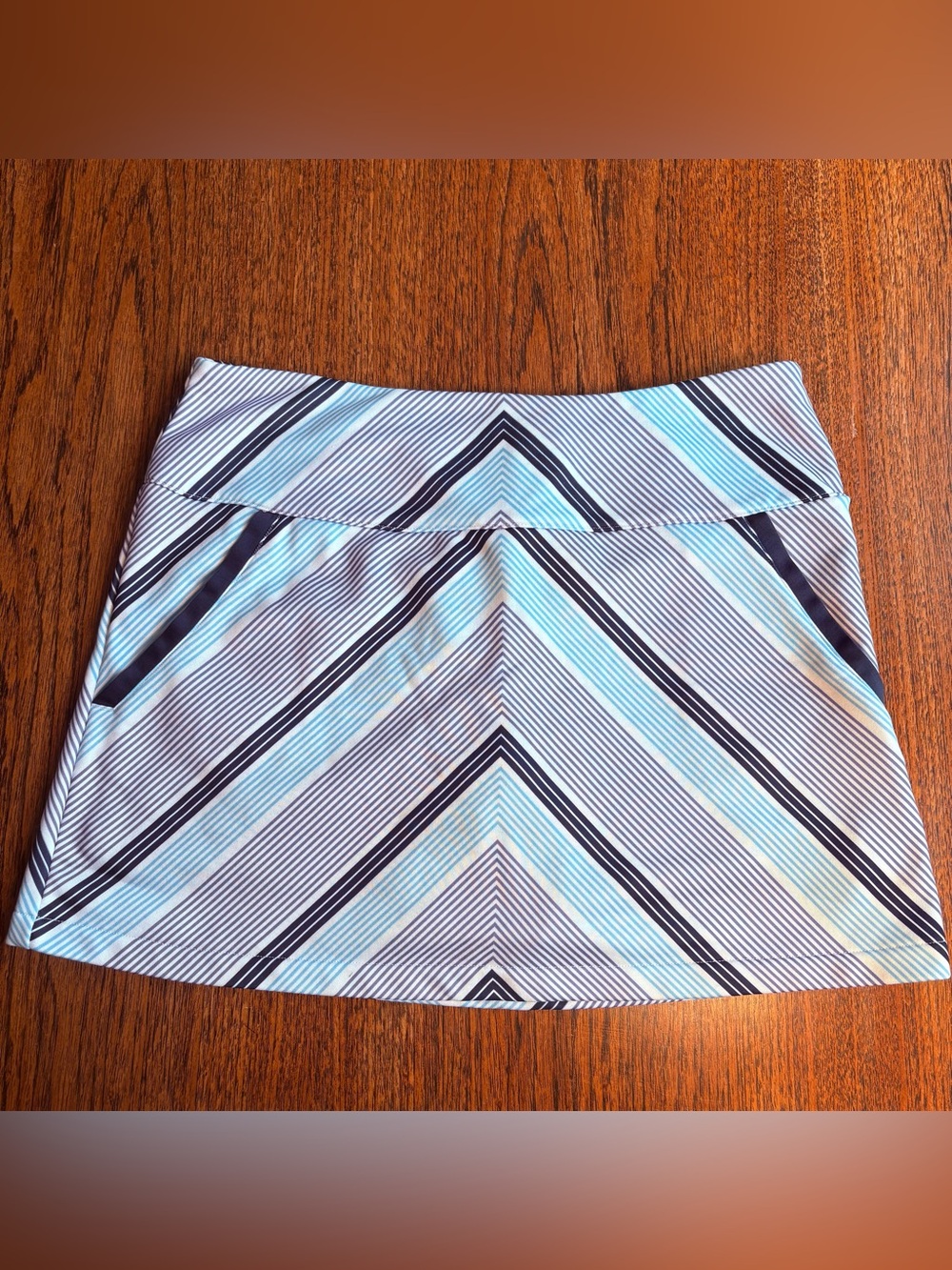 Adidas Golf Climacool Chevron Striped Skort Blue Purple White Size Medium